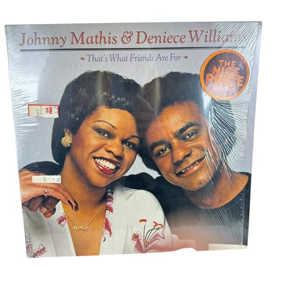Vintage Johnny Mathis & Deniece Williams That's What Friends Are For LP Record - Picture 1 of 5